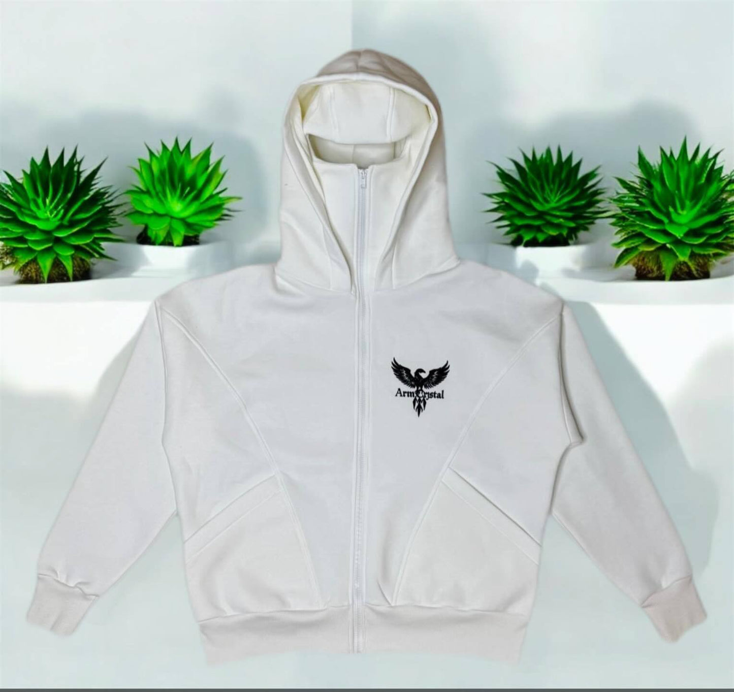 Unisex Zip Up Hoodie with Integrated Face Mask Gomaki