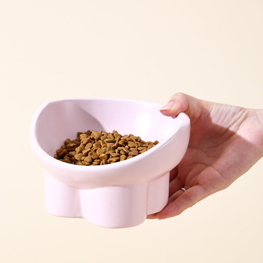 Modern Design Pet Bowl Ceramic Oblique Gomaki
