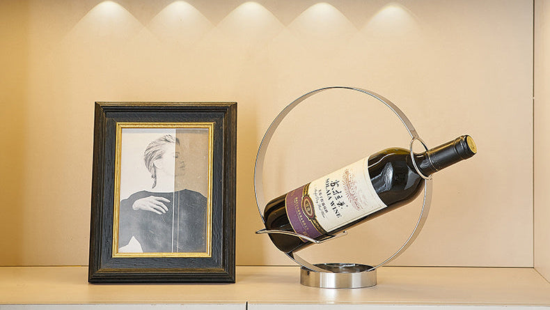 Modern Gold Metal Wine Bottle Holder Gomaki
