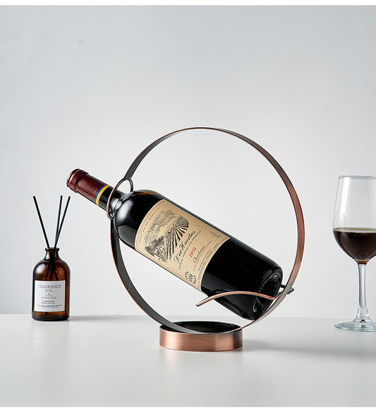 Modern Gold Metal Wine Bottle Holder Gomaki