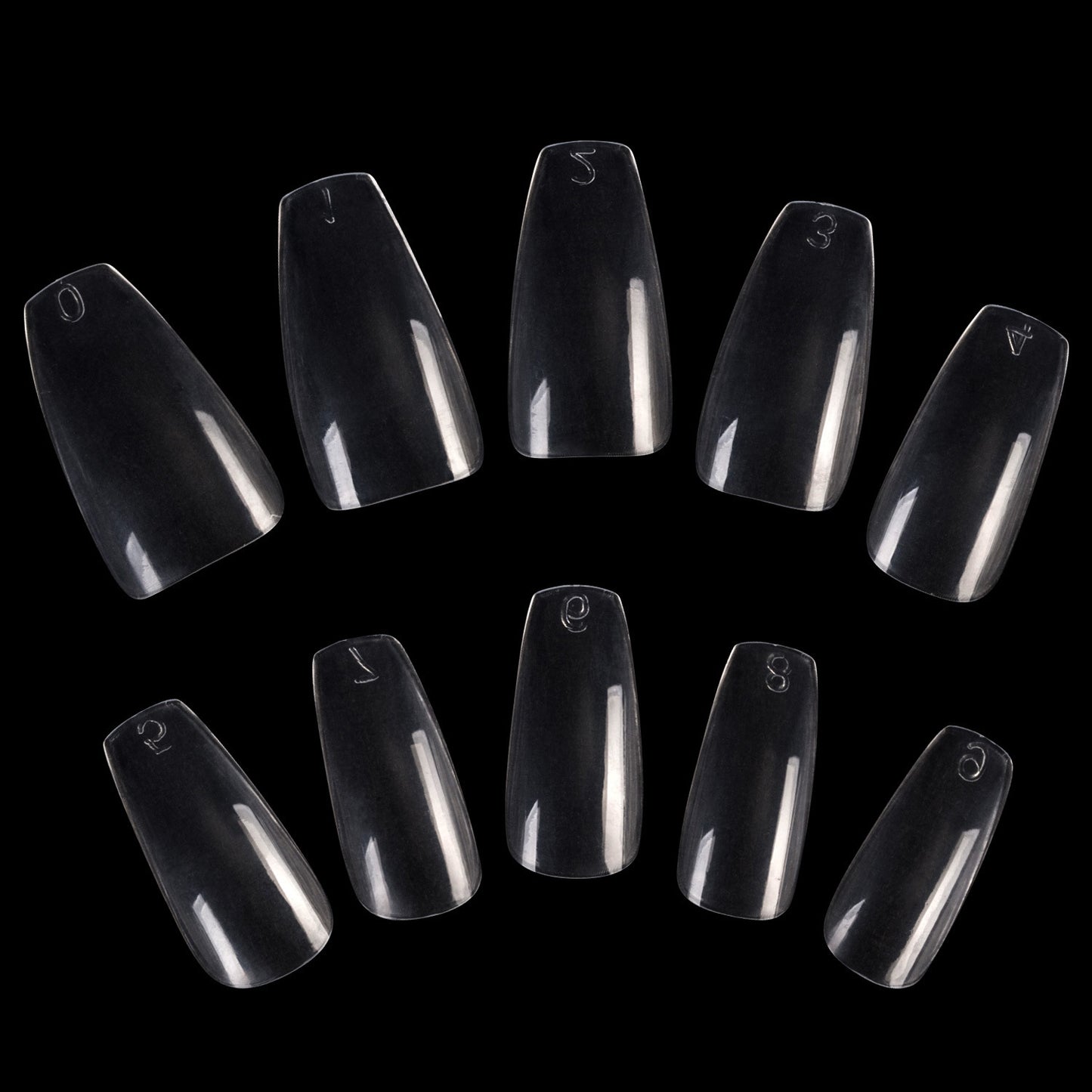 Professional White Nail Tips with Storage Box Gomaki