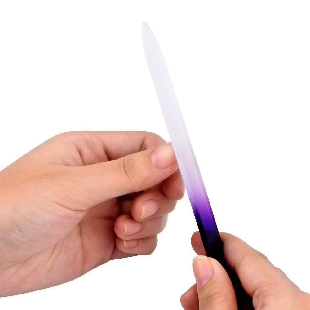 Premium Portable Glass Nail File With Protective Case Gomaki