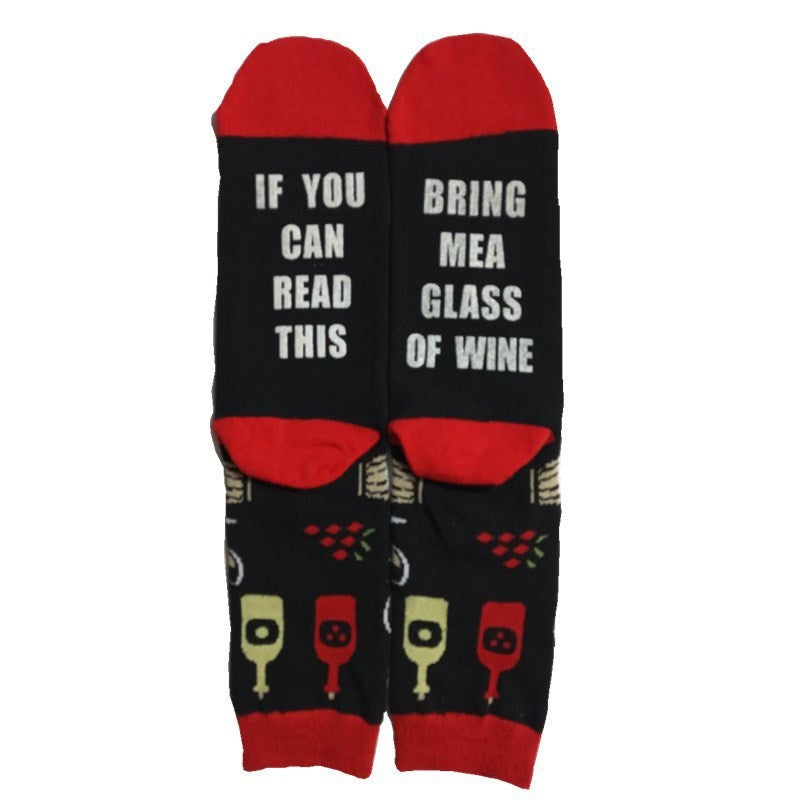 Funny Wine Lover Socks Gomaki