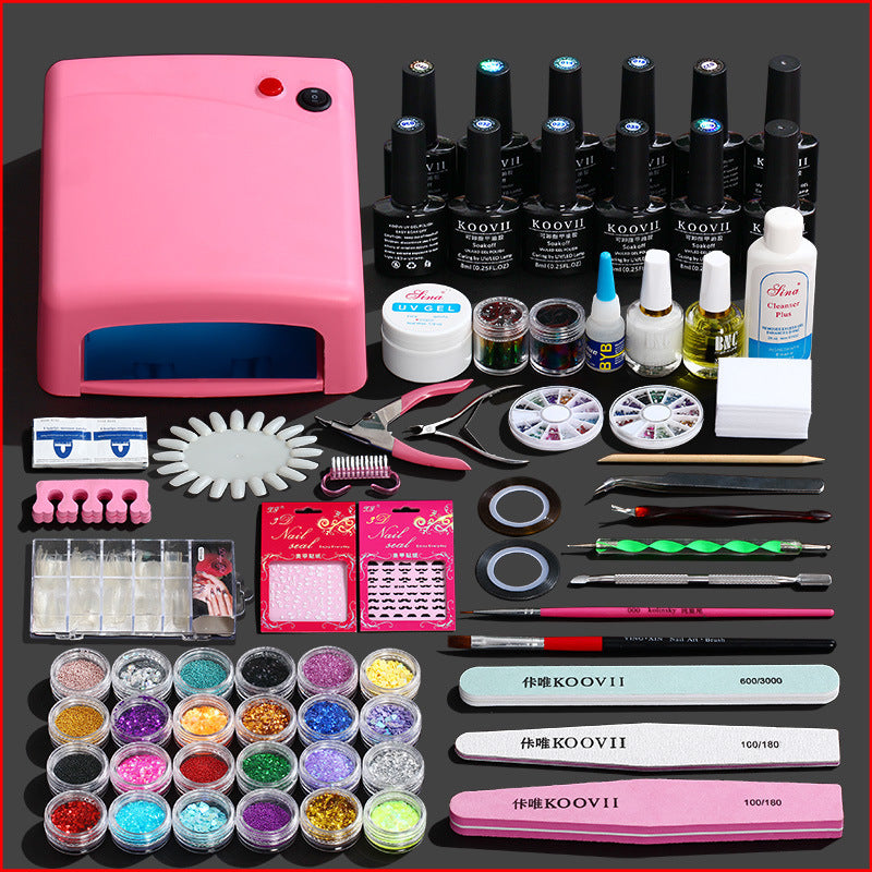 Complete Manicure Set with Tools Polishes Nail Art Accessories Gomaki