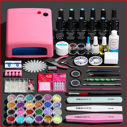 Complete Manicure Set with Tools Polishes Nail Art Accessories Gomaki