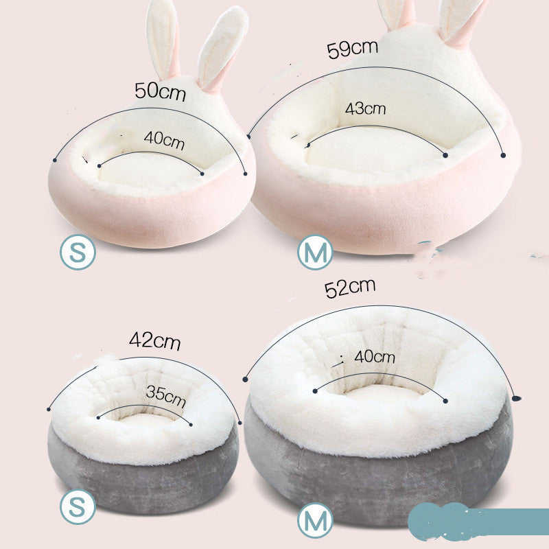 Soft Washable Cat And Small Dog Nest With Cozy Raised Backrest Gomaki