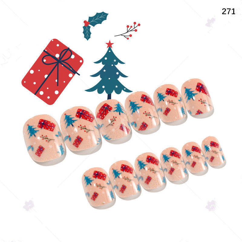 Christmas Pattern Press On Nails Gomaki