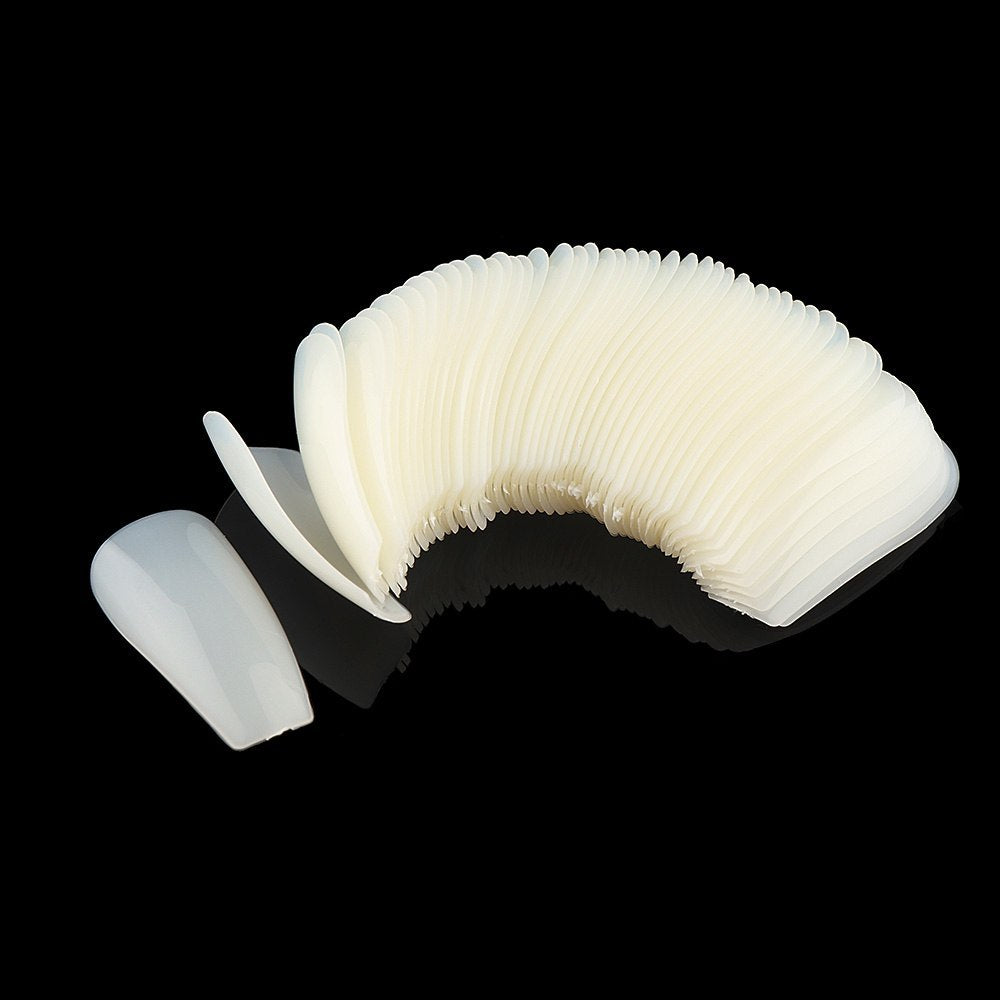 Professional White Nail Tips with Storage Box Gomaki