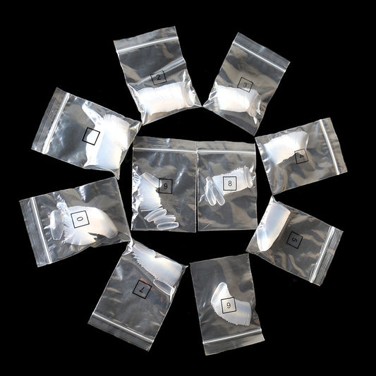 Clear Coffin Nail Tips Set Gomaki