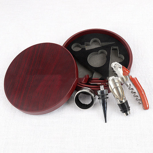 Luxury Round Wine Accessory Gift Set Gomaki