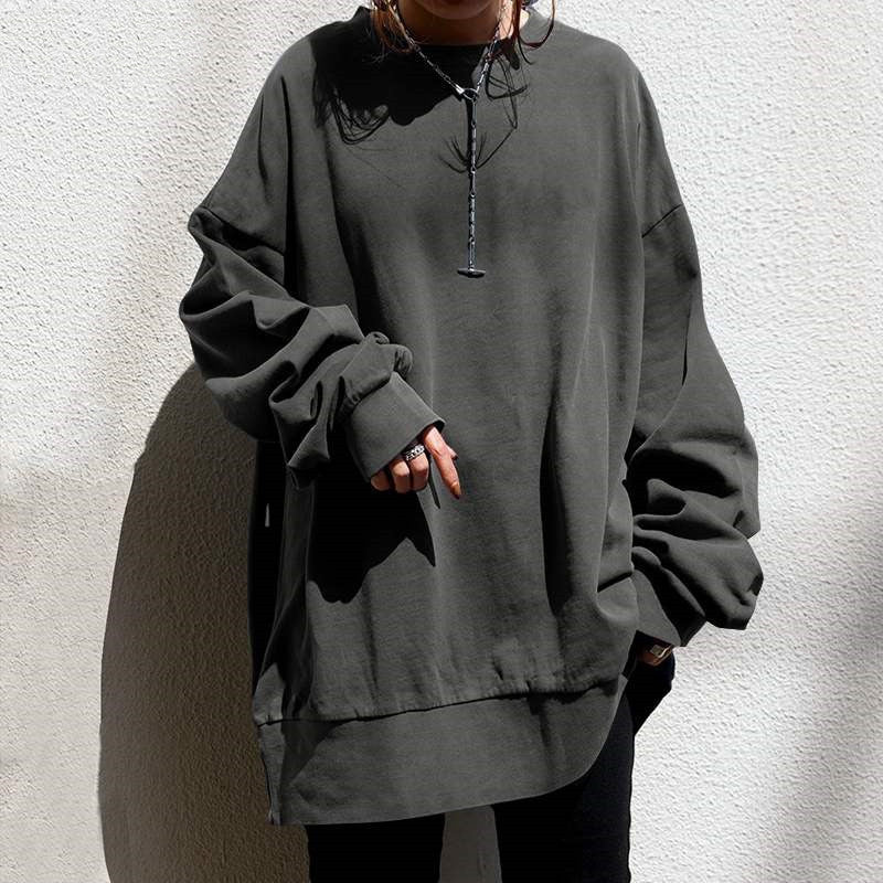 Women Oversized Crewneck Sweatshirt Gomaki