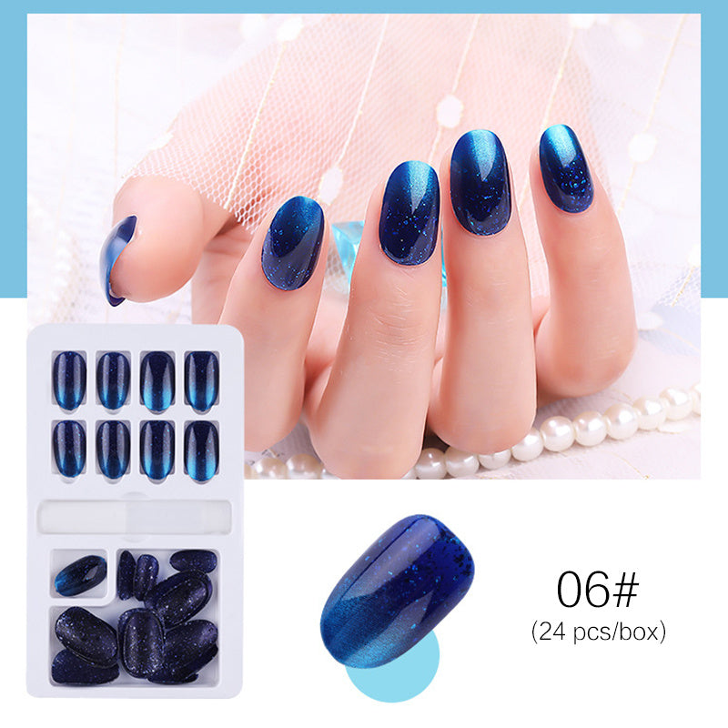 Elegant Short Square Press On Nails Reusable Stick Gomaki