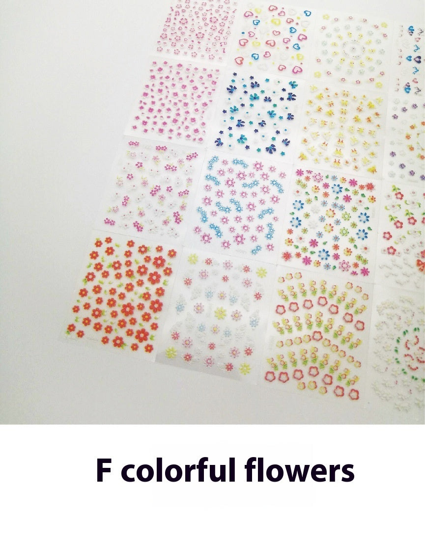 Floral Nail Art Stickers Set Gomaki