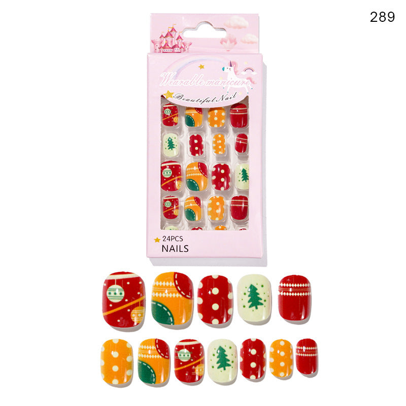 Christmas Pattern Press On Nails Gomaki