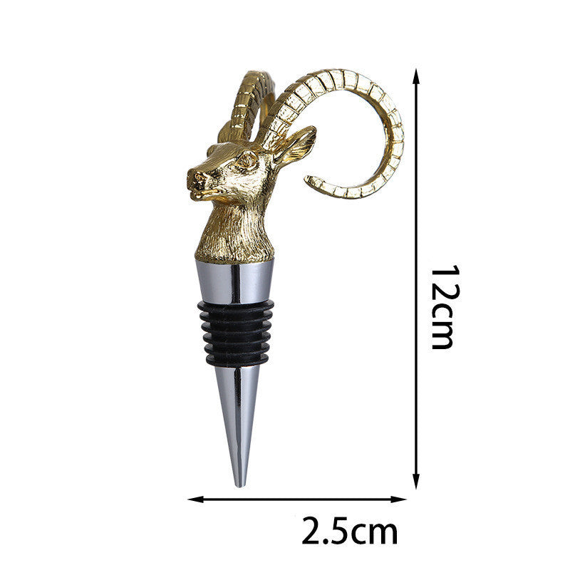 Luxury Animal Head Wine Bottle Stopper Set Gomaki