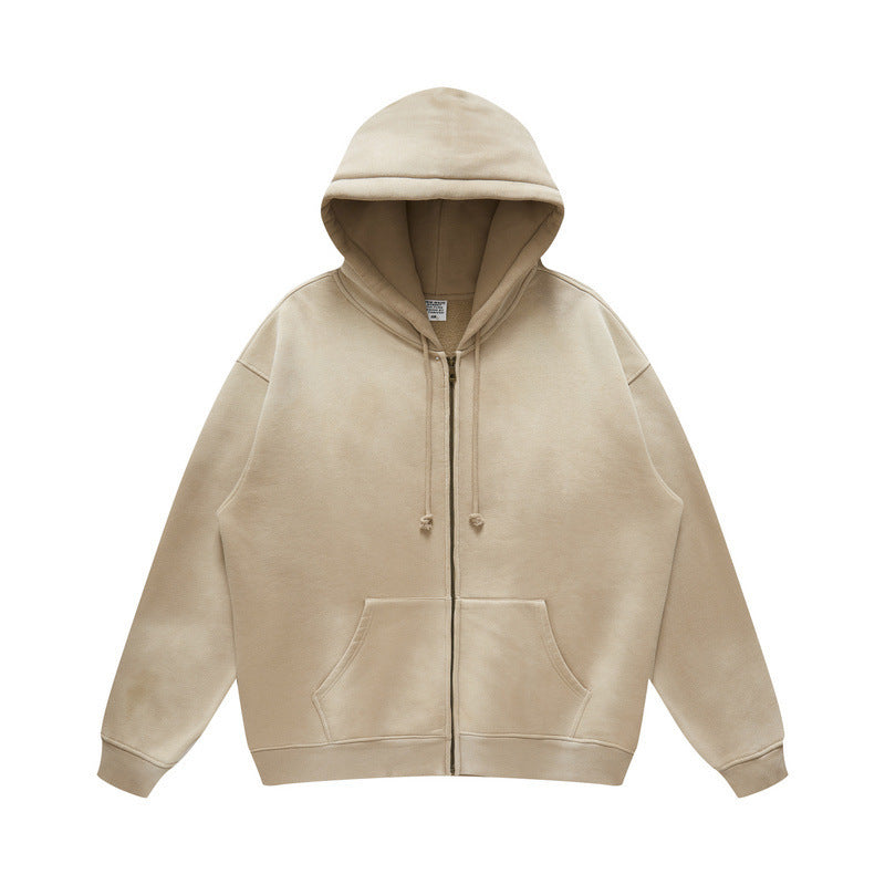 Unisex Vintage Washed Zip Hoodie