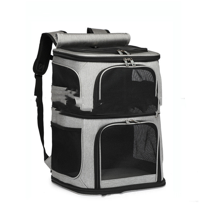 Modern Double Layer Pet Backpack Carrier Gomaki