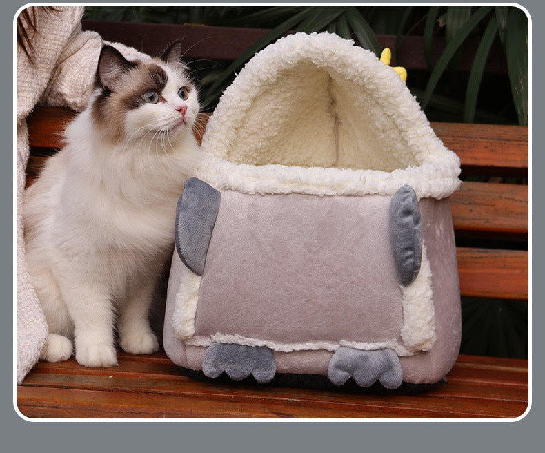 Cozy Plush Cat Carrier Bag Gomaki Shop