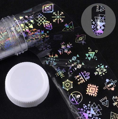 Holographic Nail Art Transfer Foil Stickers Gomaki