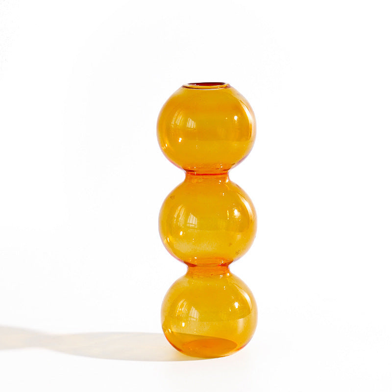 Modern Glass Vase Bubble Vase Art Colored Transparent Gomaki