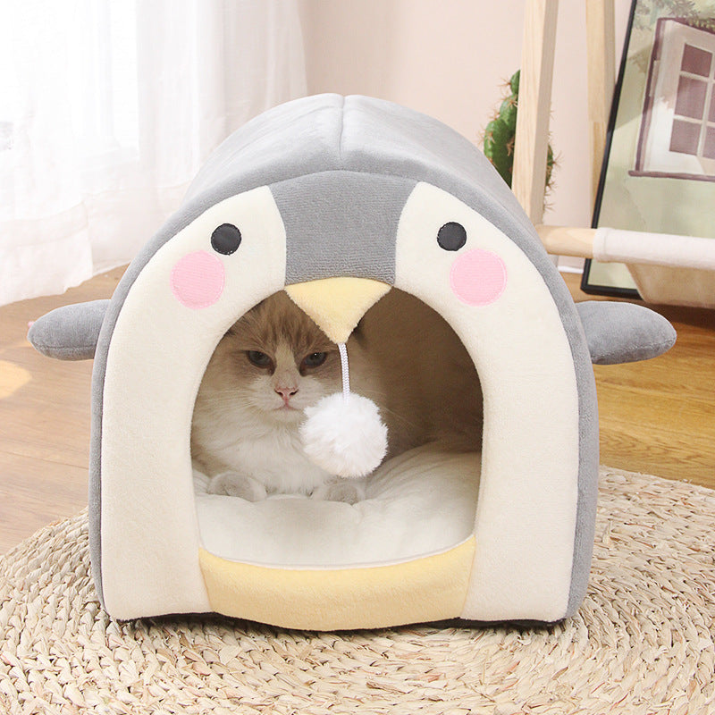 Penguin House Cat Bed Gomaki