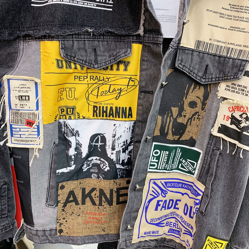 Patchwork Denim Jacket Gomaki