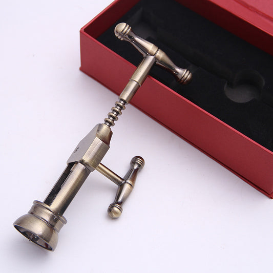 Vintage Bronze Corkscrew Wine Opener Gomaki
