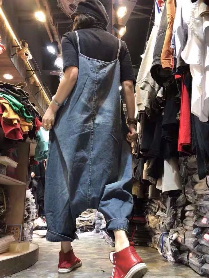 Denim Bib Pants Gomaki