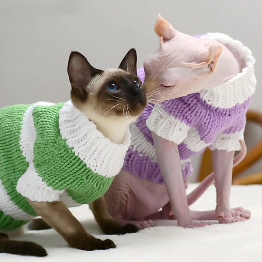 Hairless Sphynx Cat Warm Sweater Pet Clothes Gomaki
