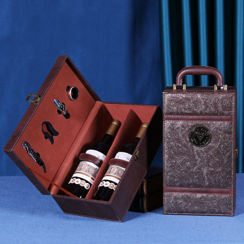 Luxury Leather Wine Gift Box Gomaki