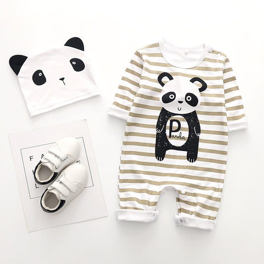 Baby Zebra Romper with Matching Hat Gomaki