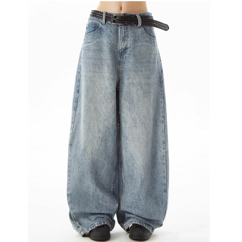 Women Oversized Wide Leg Jeans Gomaki