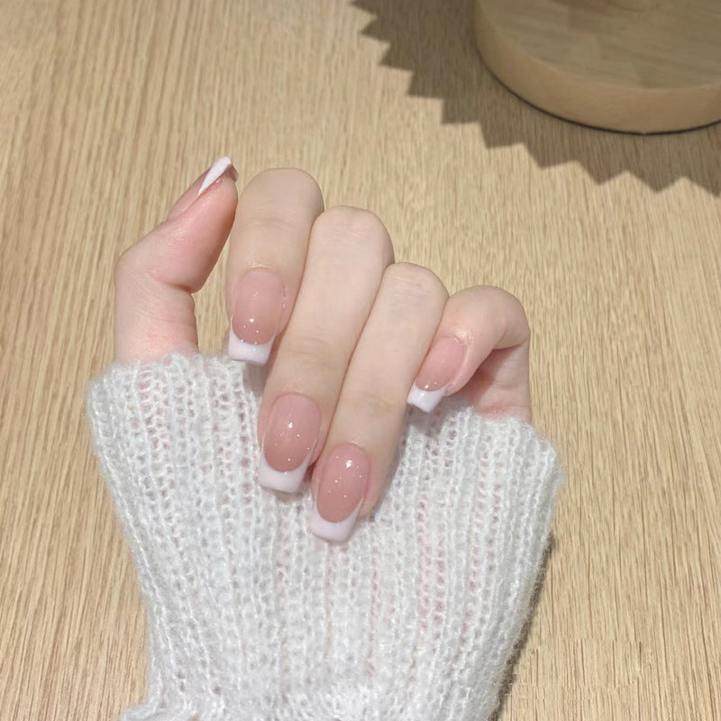Elegant French Floral Press On Nails Gomaki