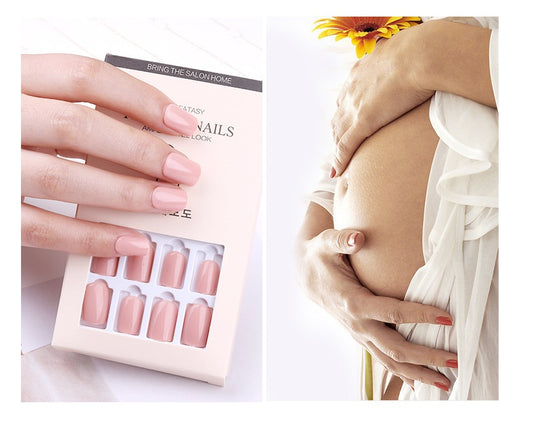 Natural Nude Press-On Nails Set Gomaki