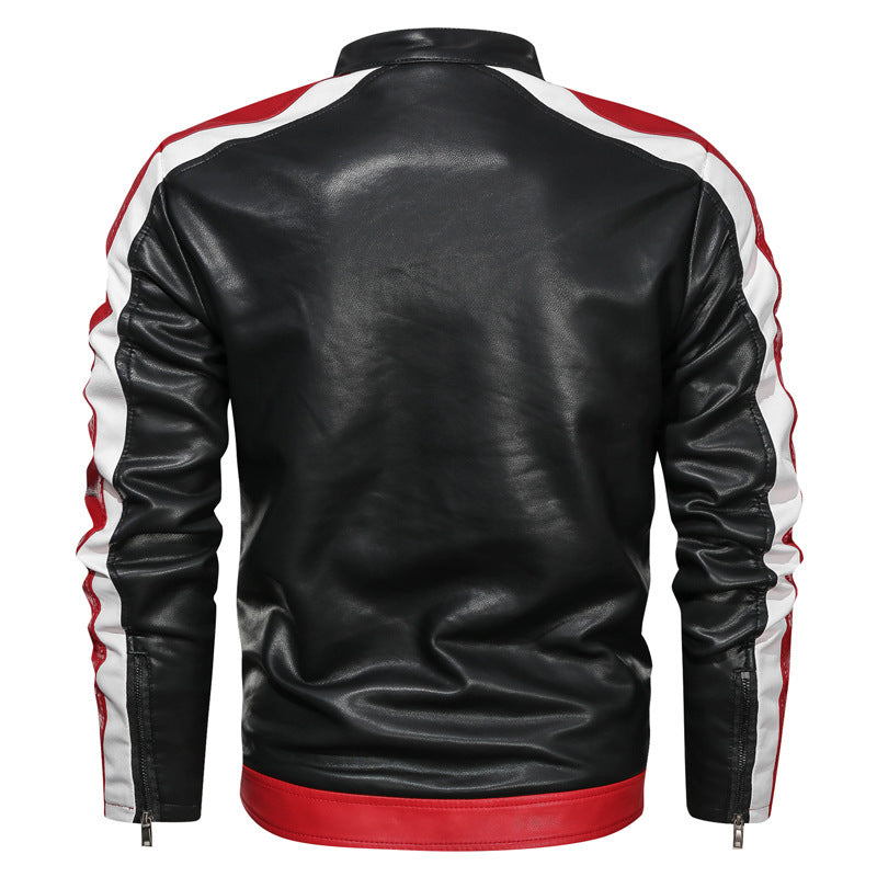 Men PU Leather Biker Style Gomaki