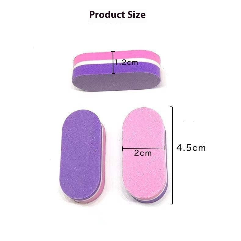 Mini Pink Sponge Buffers for Manicure and Pedicure Gomaki