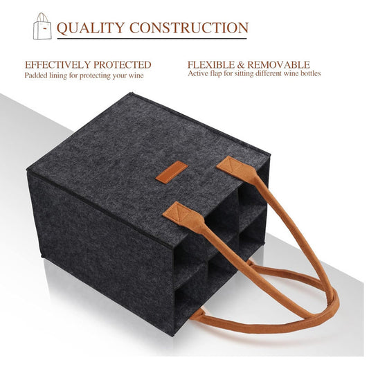 Insulated Wine Bottle Tote Bag Gomaki