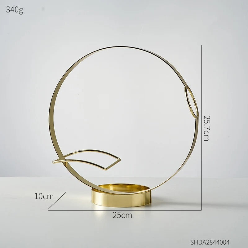 Modern Gold Metal Wine Bottle Holder Gomaki
