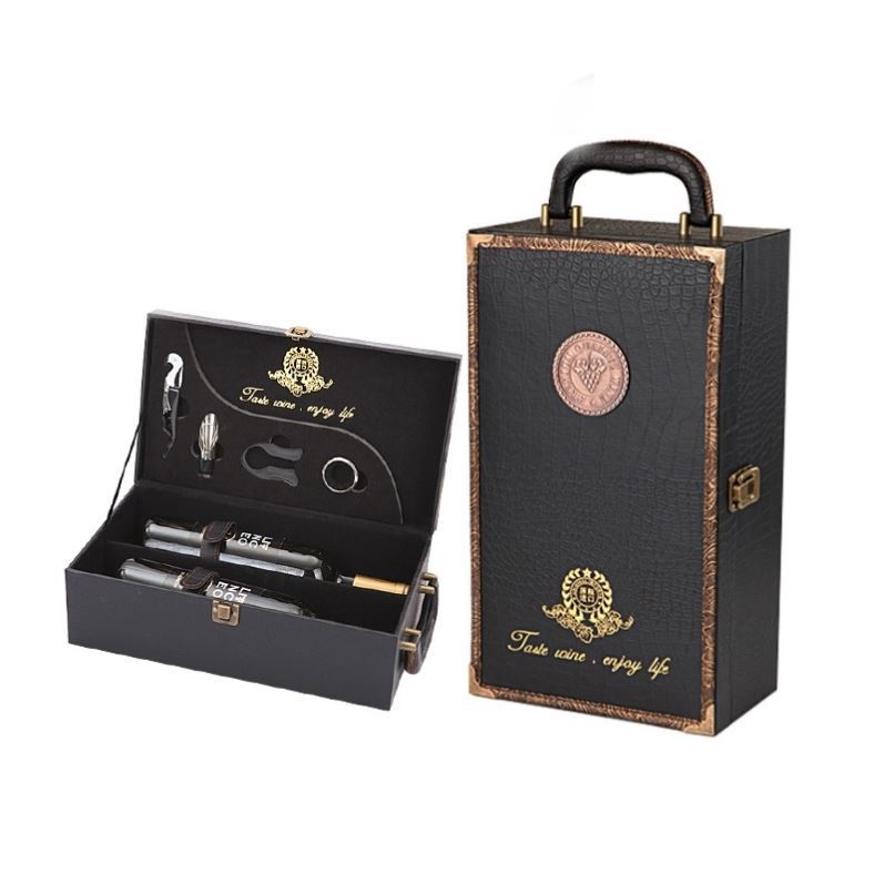 Luxury Double Bottle Wine Case Gomaki