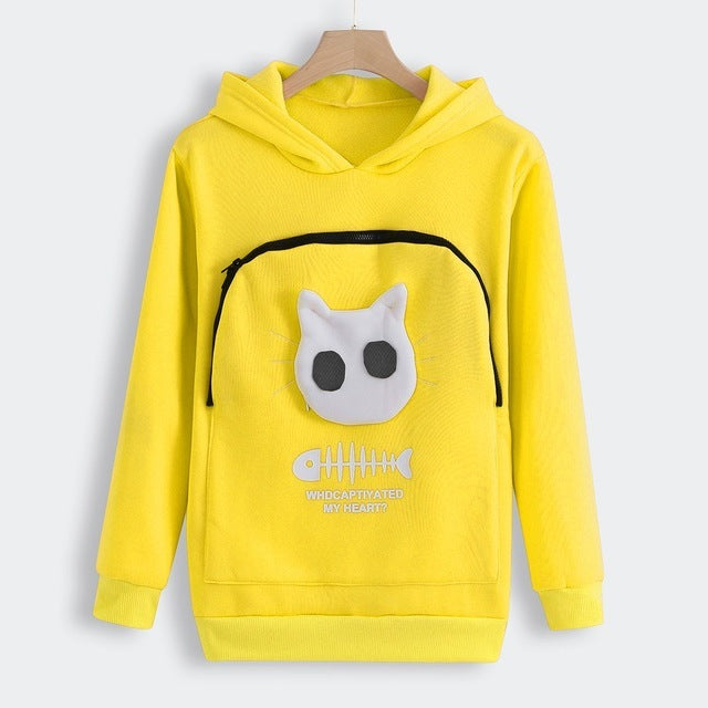 Cat Lover Hoodie with Pouch Gomaki Shop