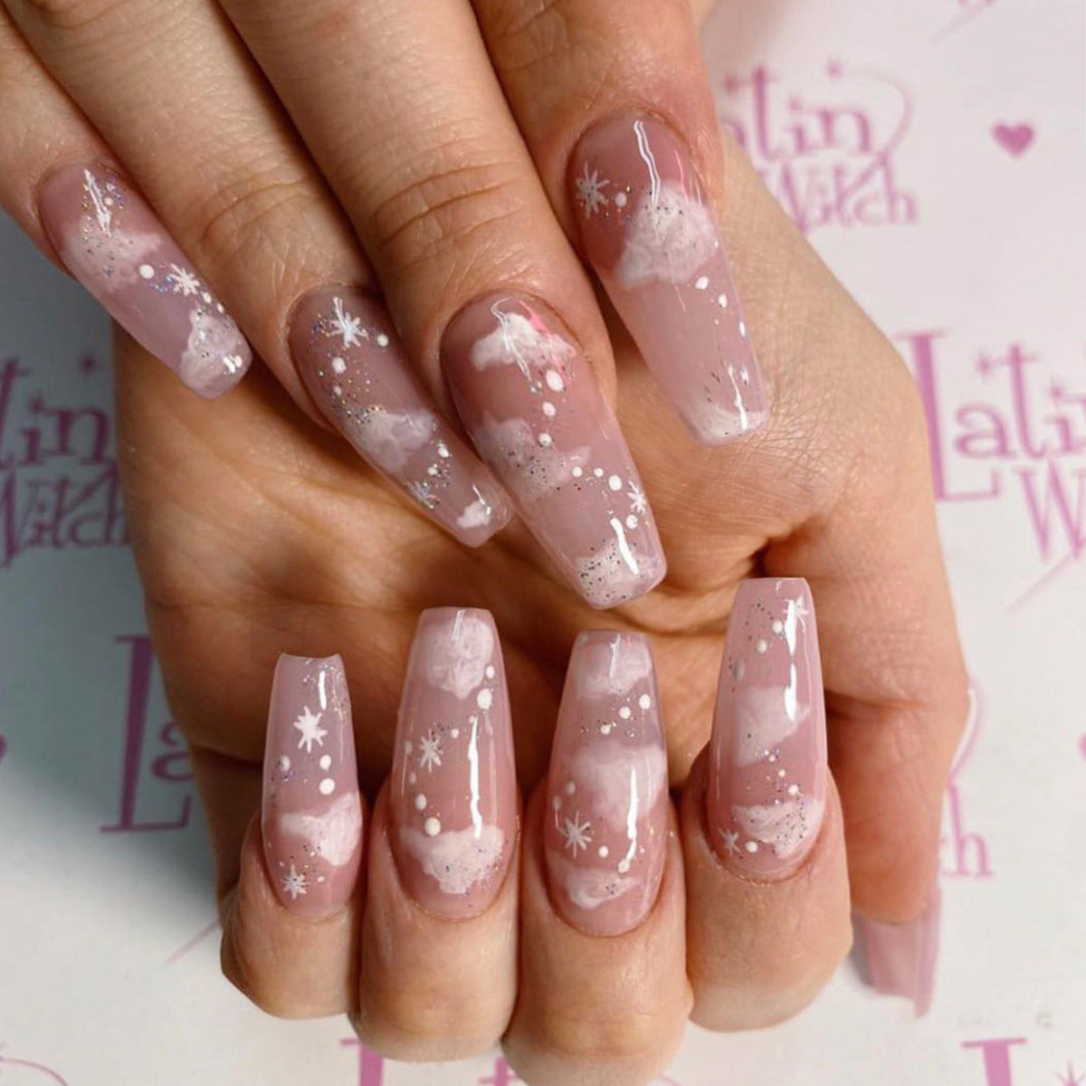Colored Flame Press On Nails Gomaki