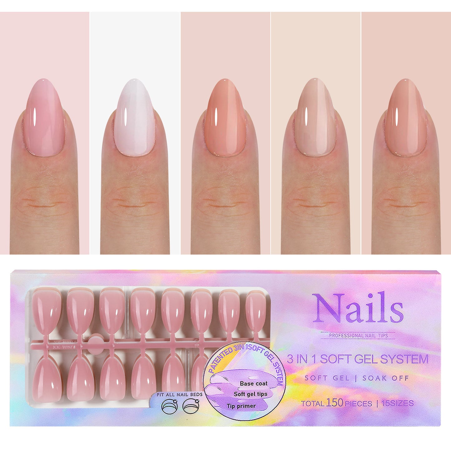 Manicure Wear Nail French Seamless Wear Nail Detachable Gomaki