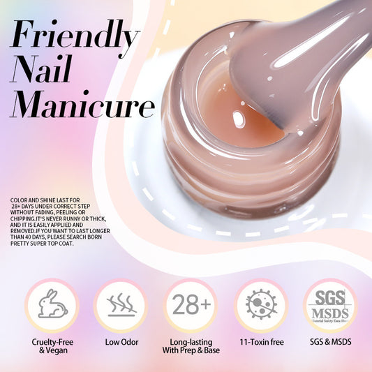 Born Pretty Jelly Nude Gel Nail Polish Gomaki