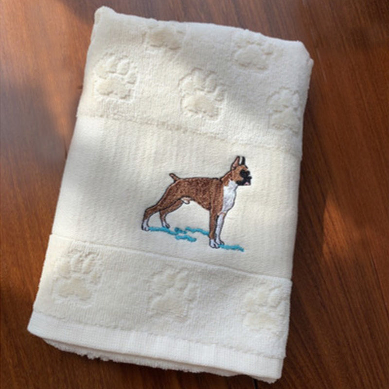 Embroidered Dog Hand Towels Gomaki Shop