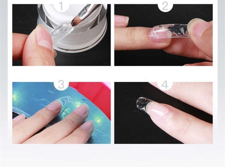 Clear Half Cover Nail Tips Set Gomaki