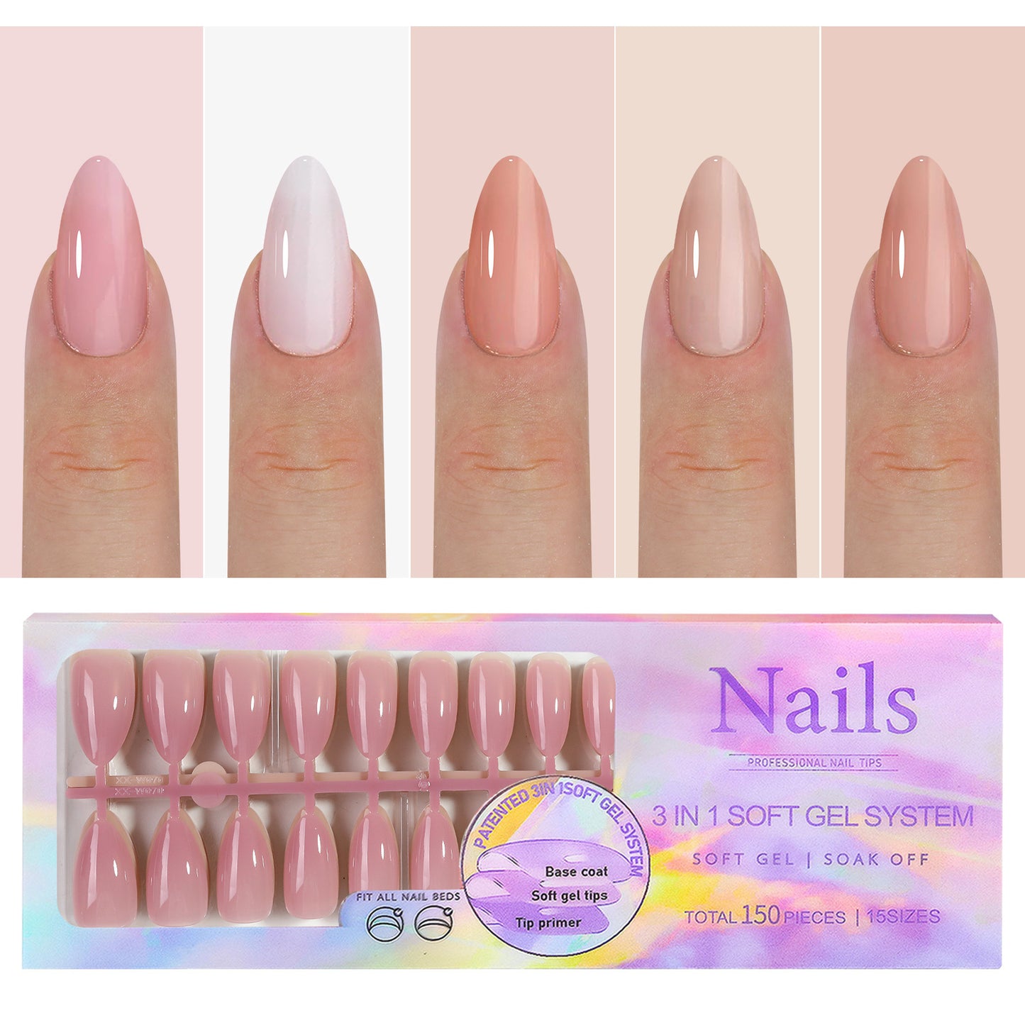 Manicure Wear Nail French Seamless Wear Nail Detachable Gomaki
