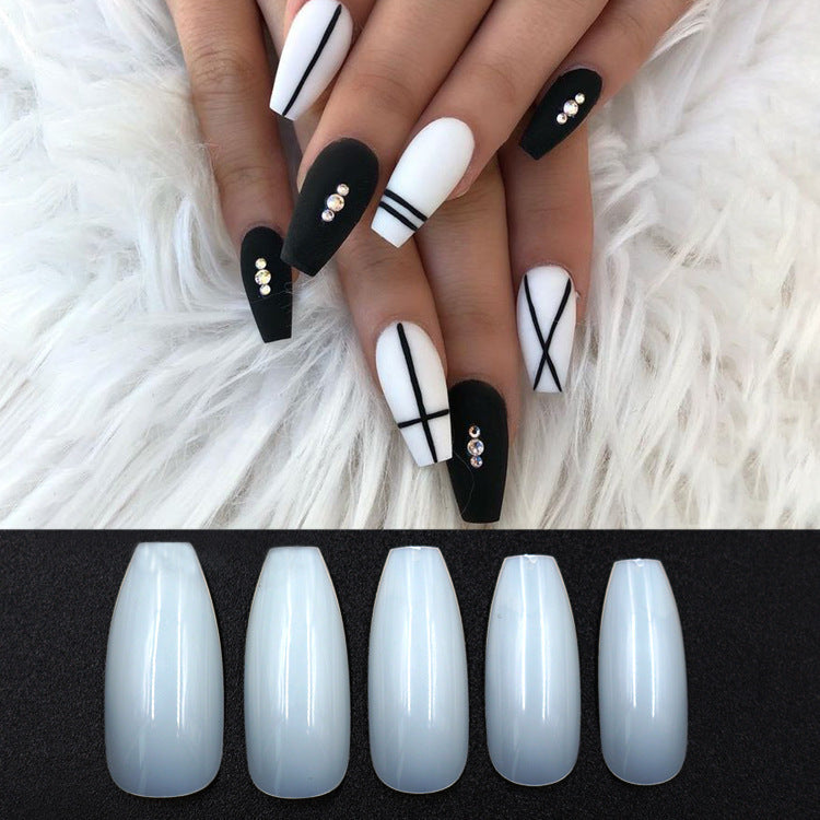 Clear Coffin Nail Tips Set Gomaki