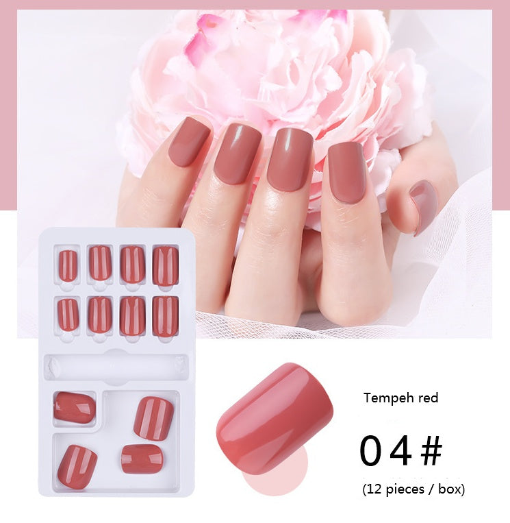 Natural Nude Press-On Nails Set Gomaki