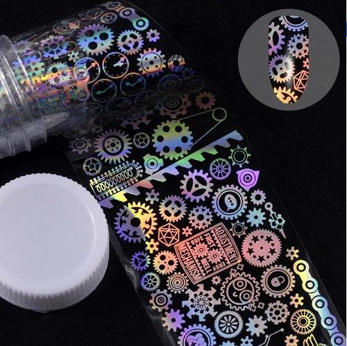 Holographic Nail Art Transfer Foil Stickers Gomaki