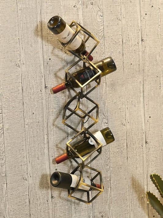Geometric Wall Mounted Wine Rack Gomaki